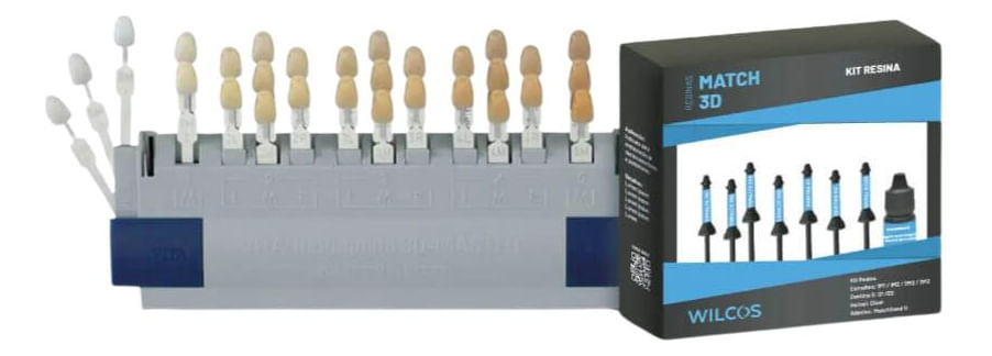 Escala de Cor Dentes Clareados Vita 3D Master + Kit de Resina