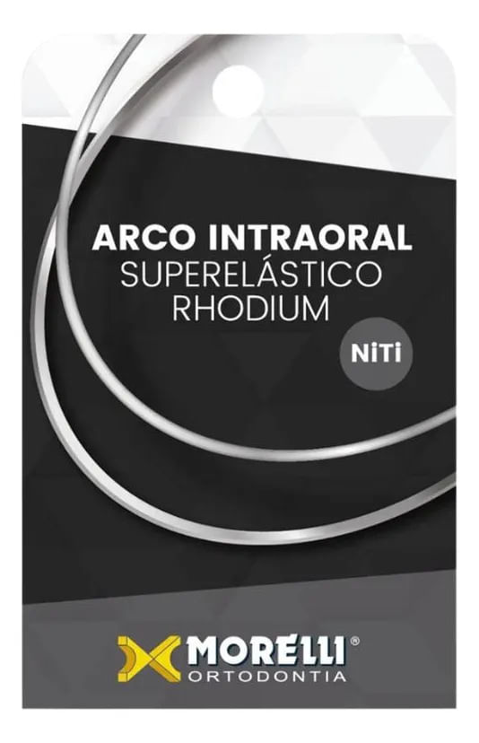 Arco Niti Intraoral Rhodium Superelástico Grande Retangular 0.48 X 0.63mm (019 X 025) - Morelli