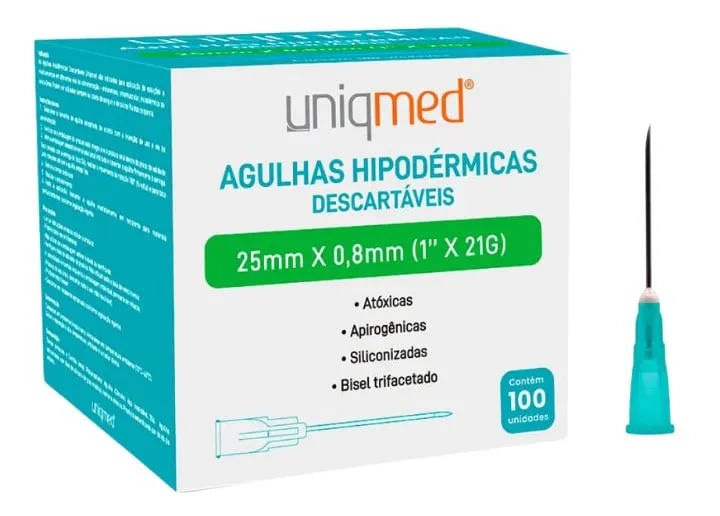 Agulha Hipodérmica Descartável - Uniqmed