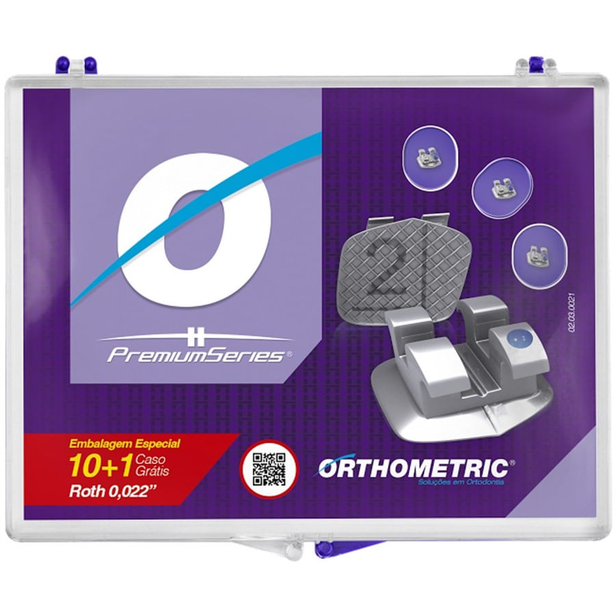 Braquete Metalico Premium Series Roth 022 - Orthometric | ORTODONTIA ...